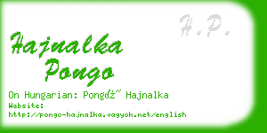 hajnalka pongo business card